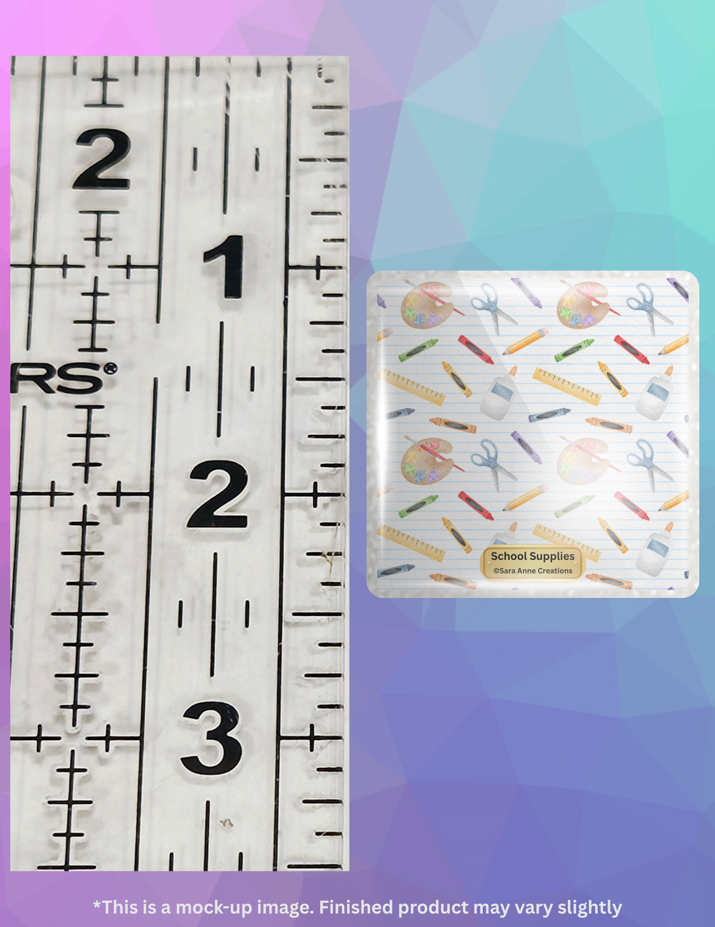 School Supplies by ©Sara Anne Creations Limited Edition Coverminder