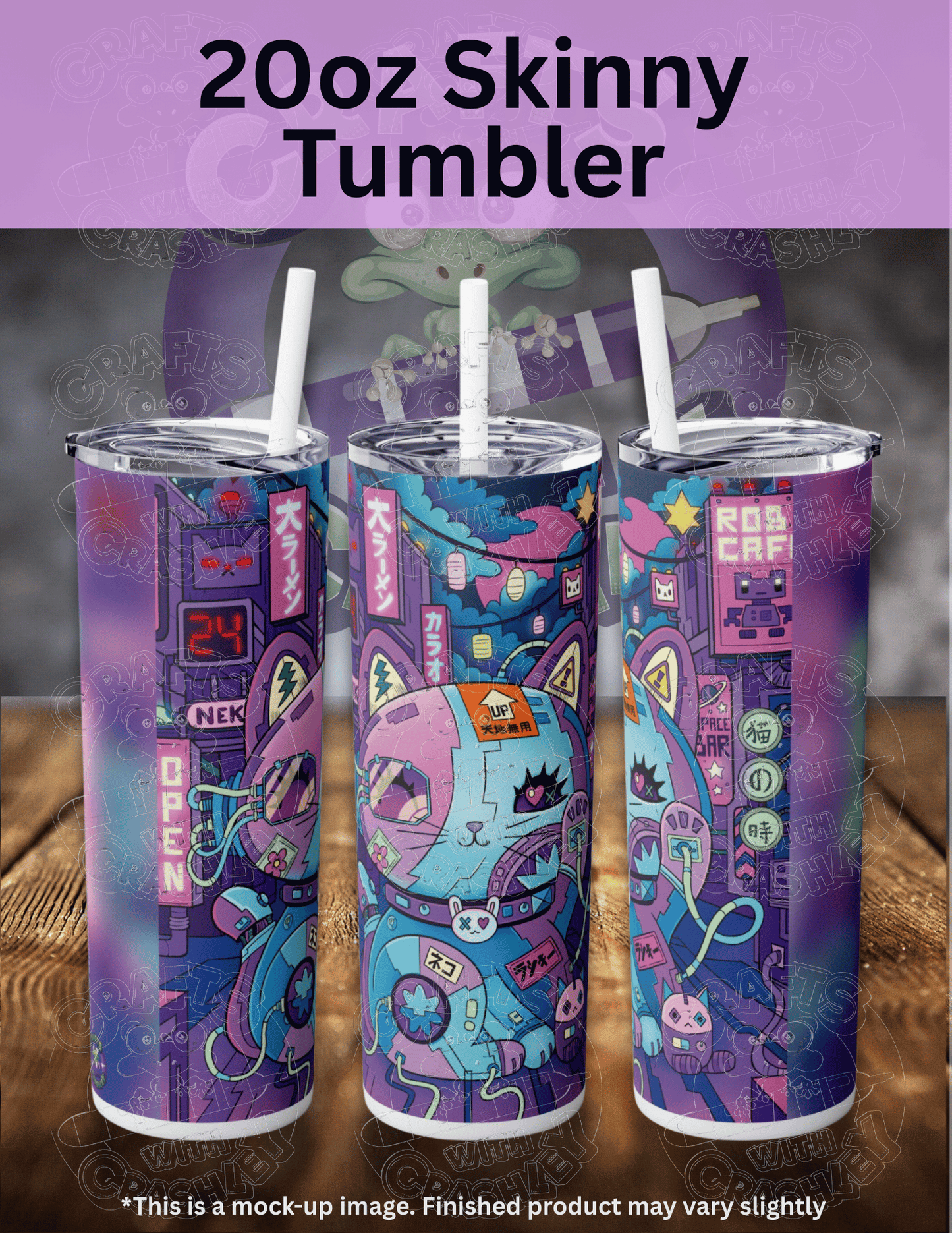 "Lucky Cat Cyber Punk" by ©Jeremiah Ketner Premium Accessories for Diamond Painting