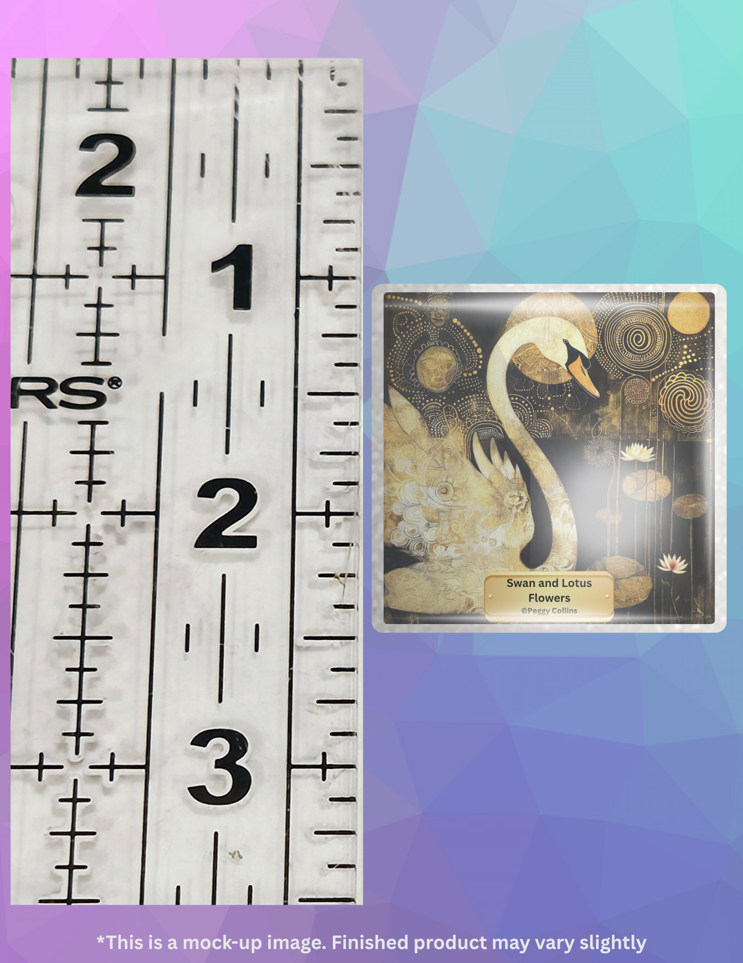 Swan and Lotus Flowers by ©Peggy Collins Limited Edition Coverminder