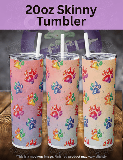 "Rainbow Paw Prints" Premium Accessories for Diamond Painting