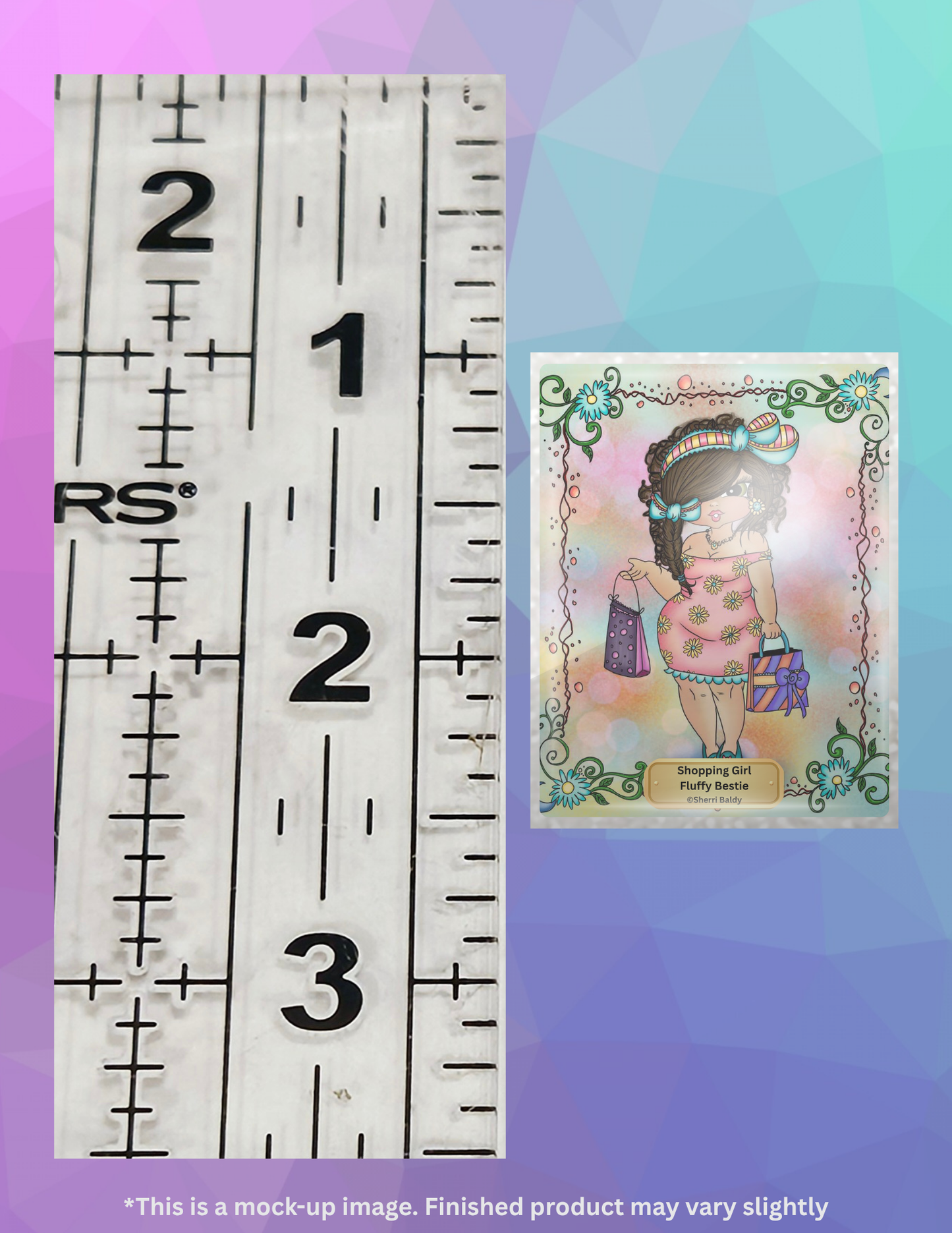 Shopping Girl Fluffy Bestie by ©Sherri Baldy Limited Edition Coverminder