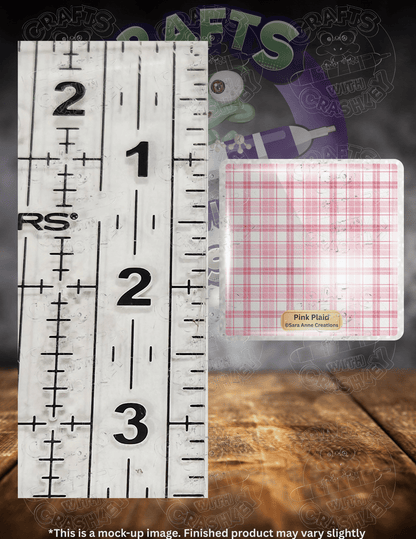 "Pink Plaid" by ©Sara Anne Creations Premium Accessories for Diamond Painting