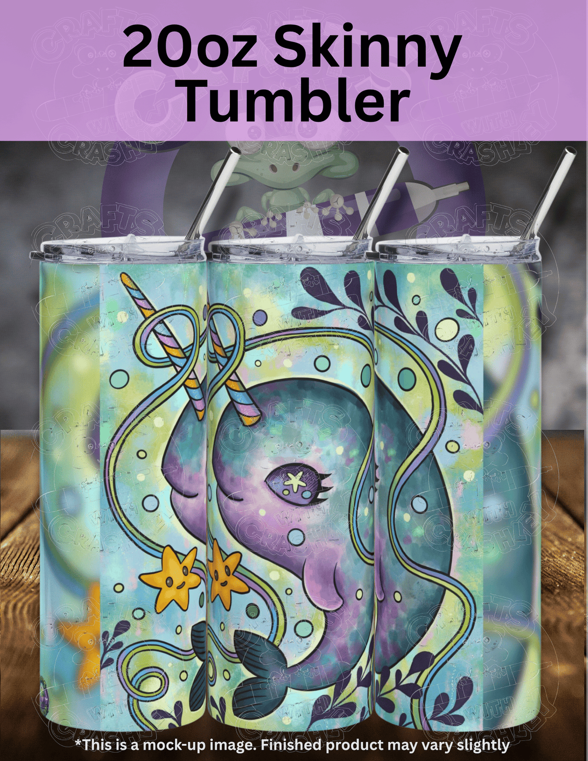 "Rainbow Narwhal" by ©Jeremiah Ketner Premium Accessories for Diamond Painting