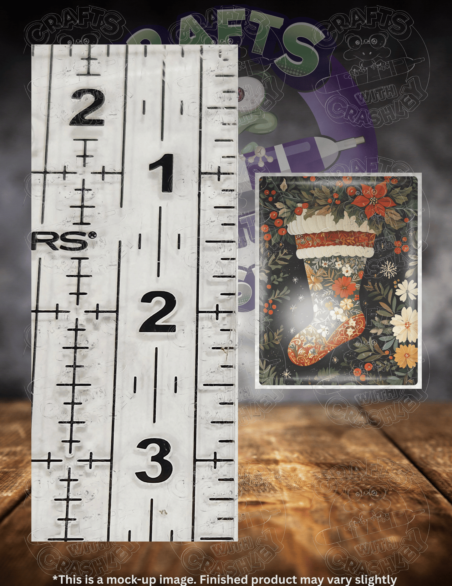 "Poinsettia Stocking" Premium Accessories for Diamond Painting