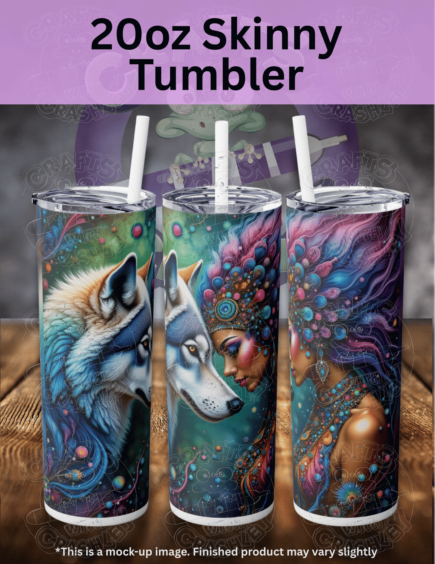 "Tribal Woman and Wolf" by ©Kelly Reins Premium Accessories for Diamond Painting