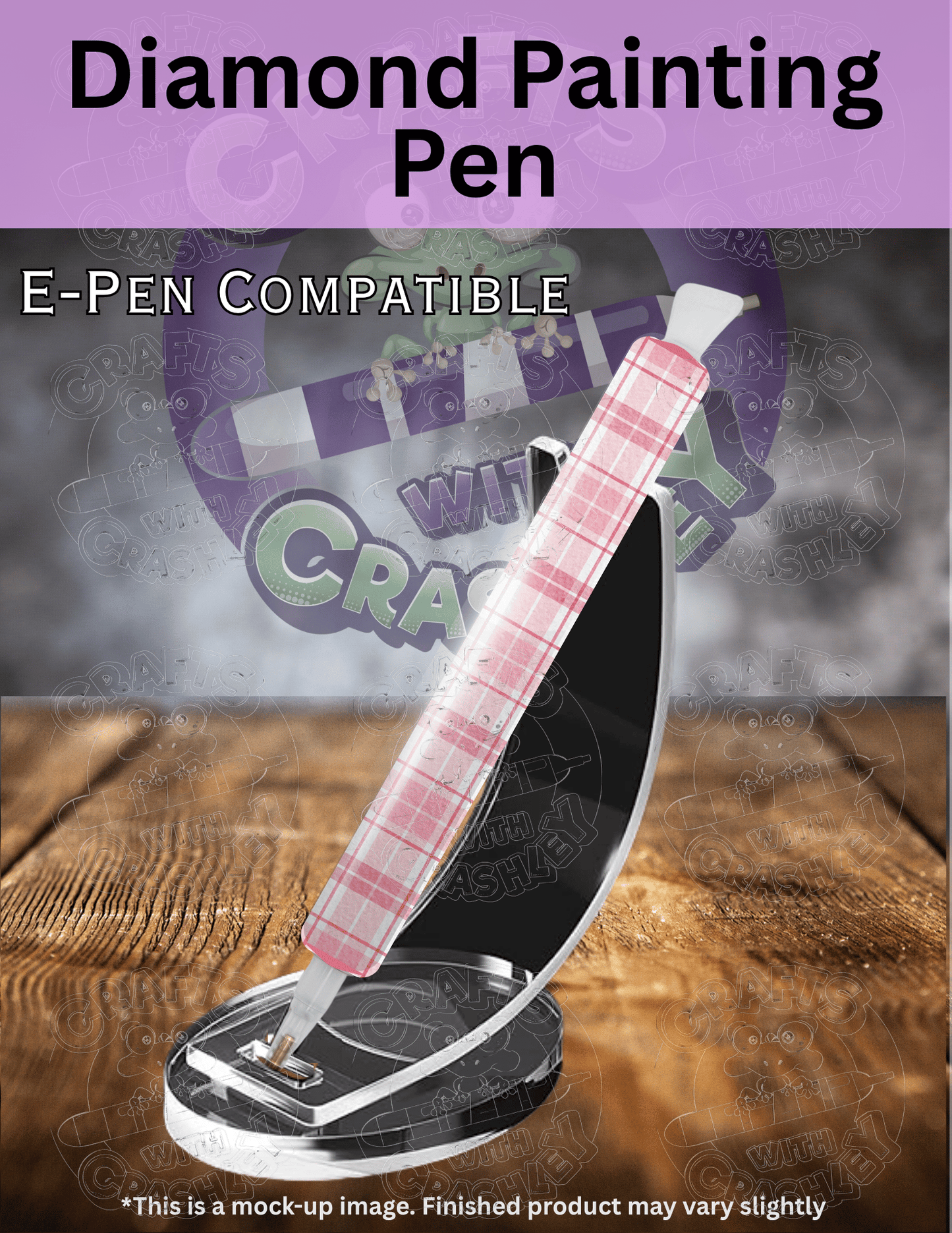 "Pink Plaid" by ©Sara Anne Creations Premium Accessories for Diamond Painting