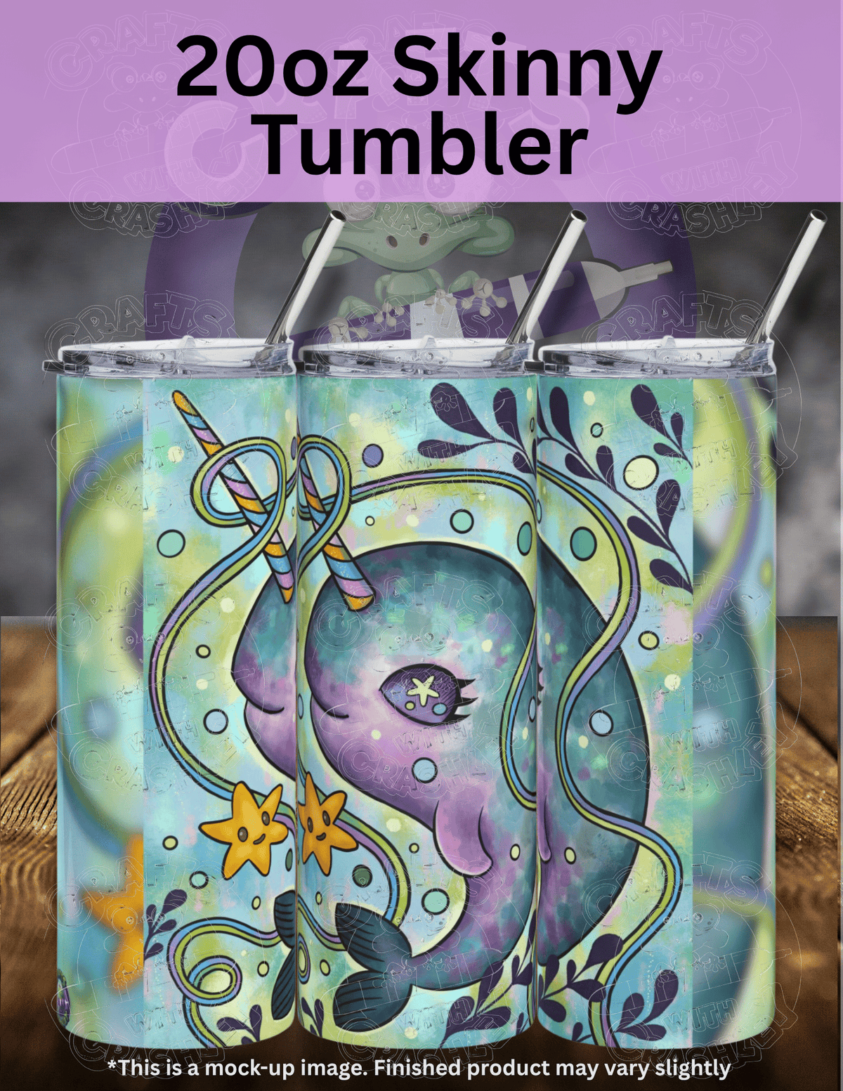 "Rainbow Narwhal" by ©Jeremiah Ketner Premium Accessories for Diamond Painting