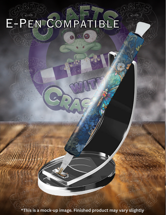 Crystal Blue Butterfly by ©T.S. Larking Diamond Painting Pen