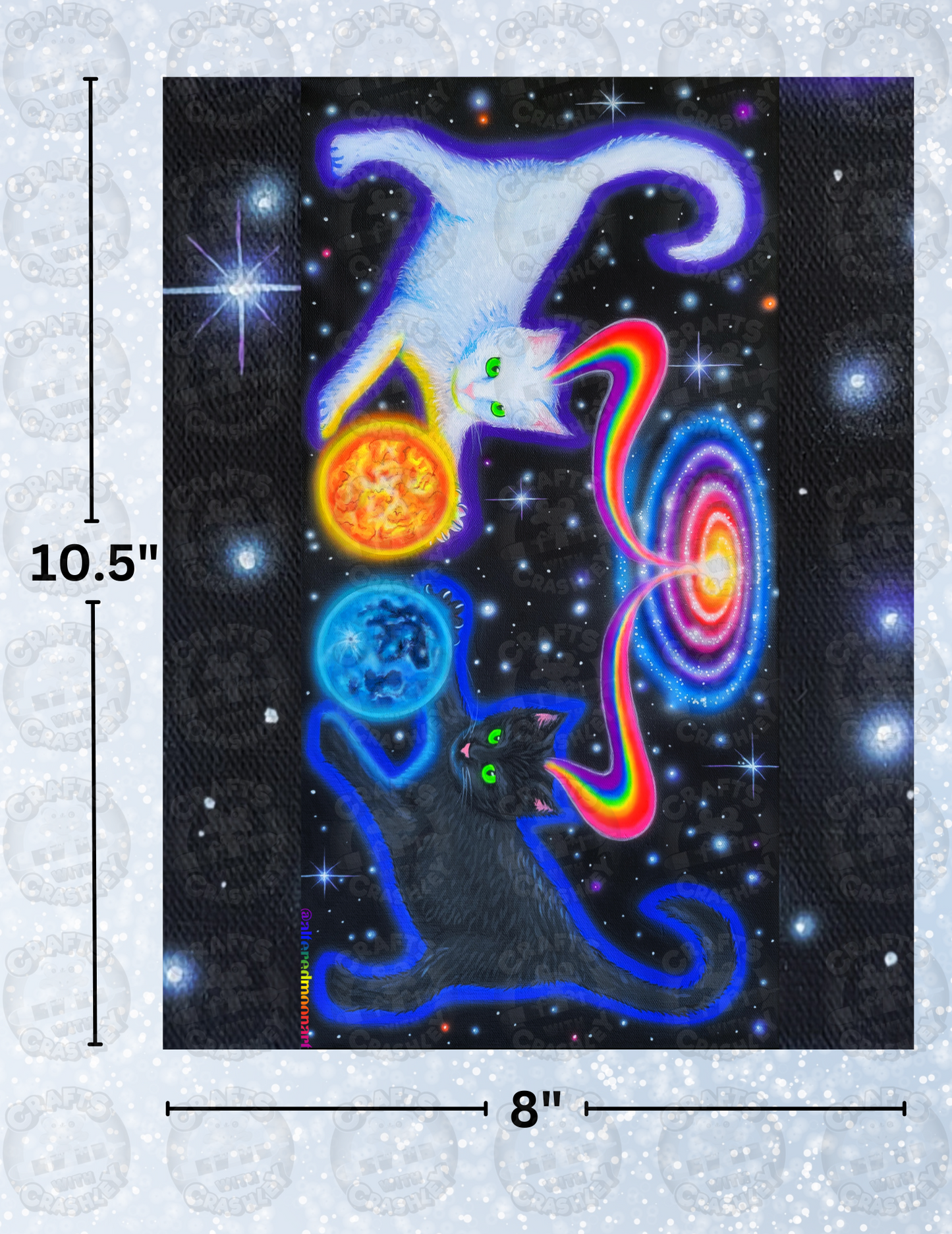 "Cosmic Kitties" by Becca Tindol Decorative Diamond Painting Release Papers