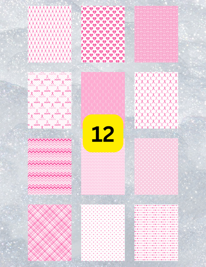 "Breast Cancer Patterns" Premium Diamond Painting Release Papers