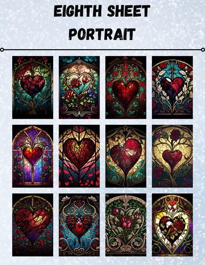 "Glass Love" Decorative Diamond Painting Release Paper