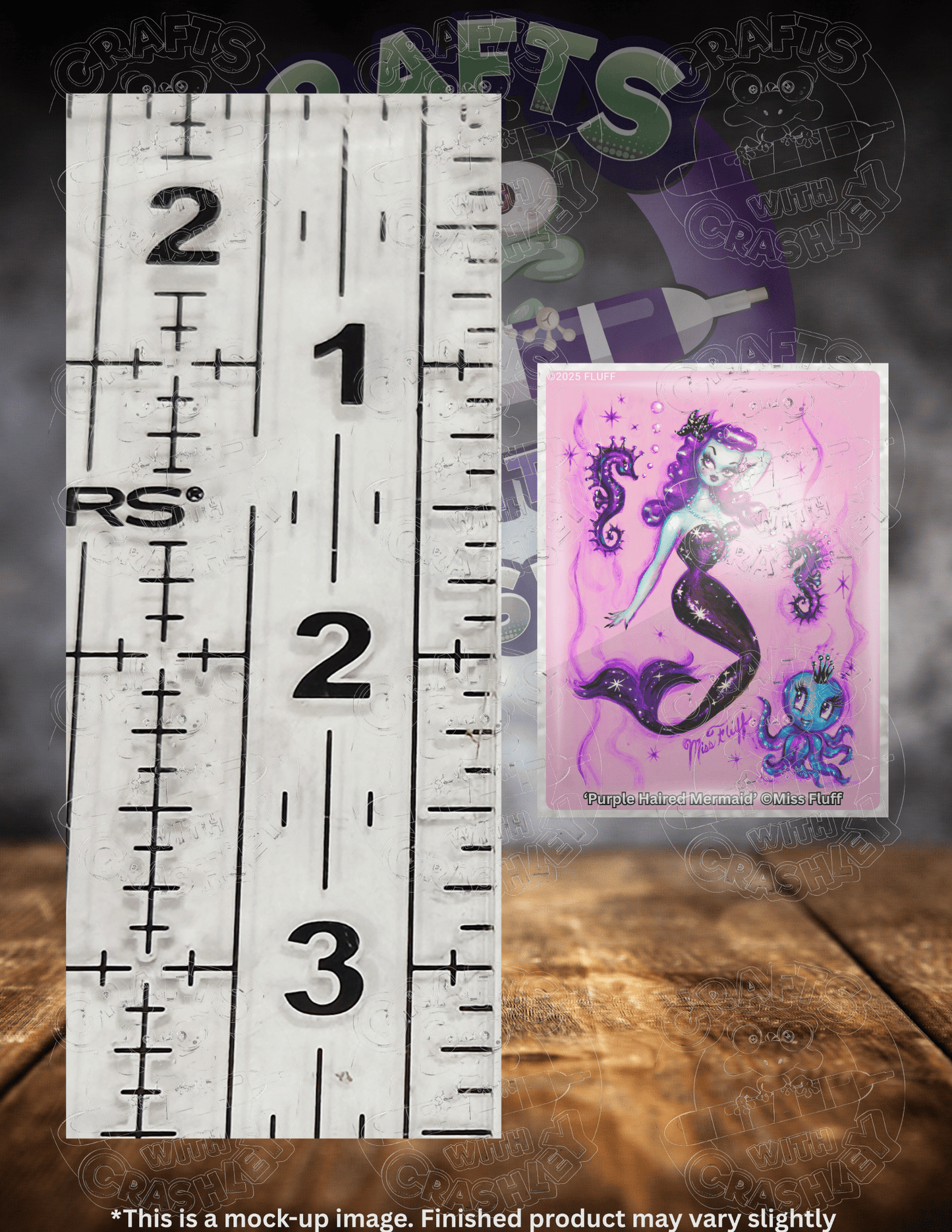 "Purple Haired Mermaid" by ©Miss Fluff Premium Accessories for Diamond Painting