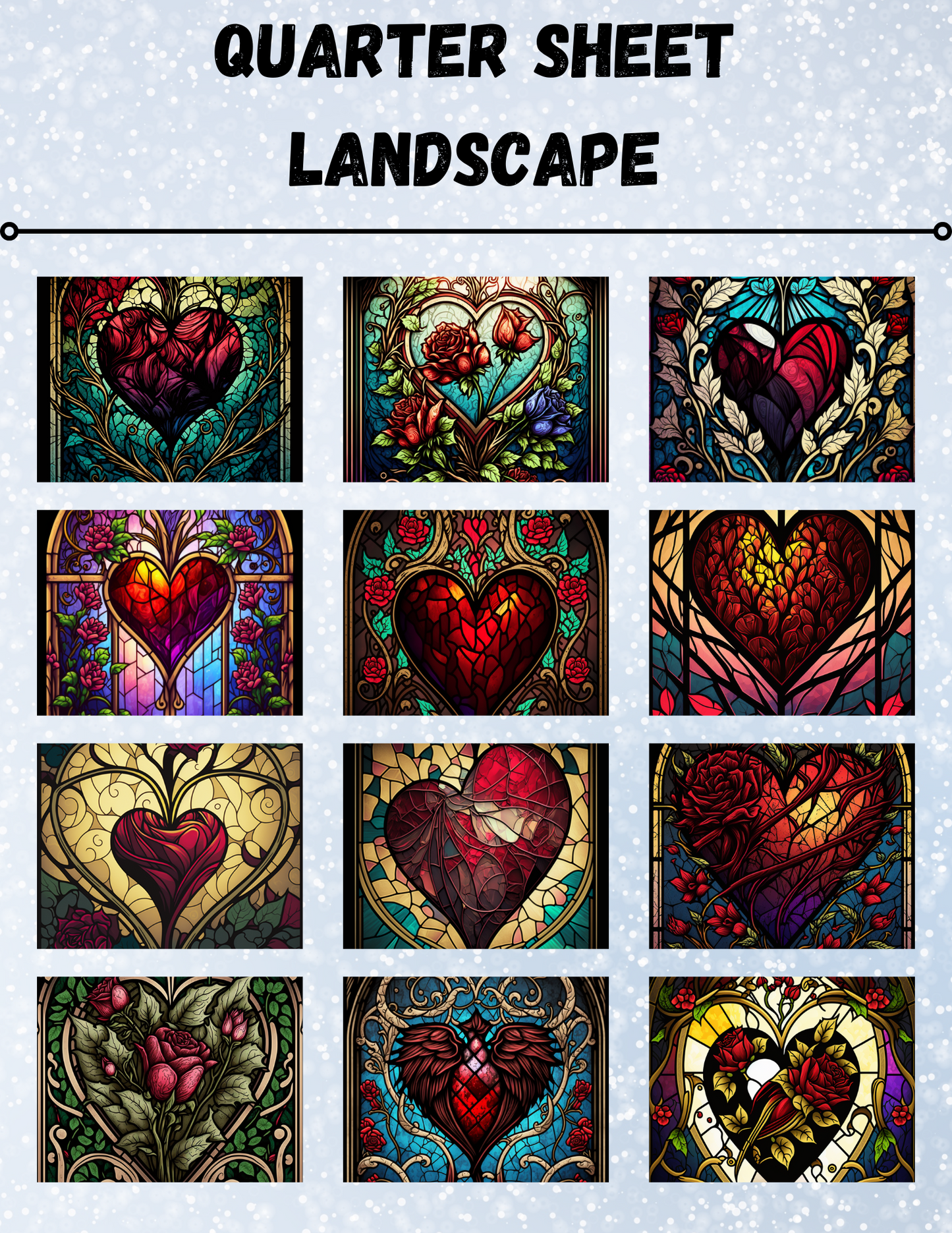 "Glass Love" Decorative Diamond Painting Release Paper