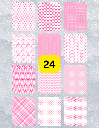 "Breast Cancer Patterns" Premium Diamond Painting Release Papers