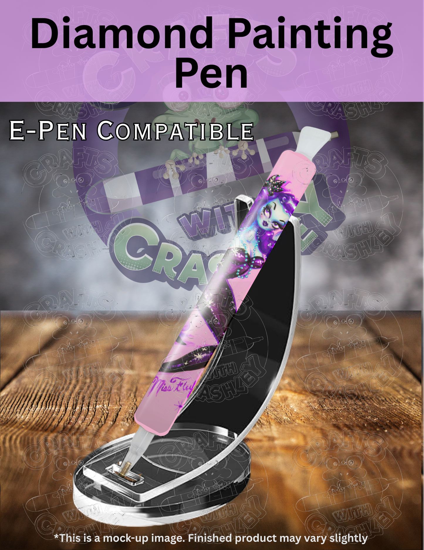 "Purple Haired Mermaid" by ©Miss Fluff Premium Accessories for Diamond Painting