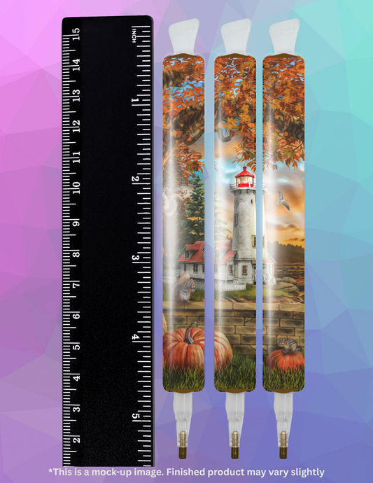 Autumn Lighthouse by ©Tom Wood Diamond Painting Pen