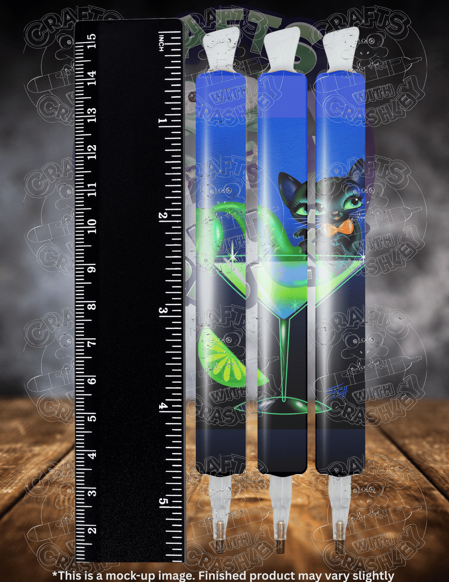 "Merkitty Kitty Martini" by ©Miss Fluff Premium Accessories for Diamond Painting