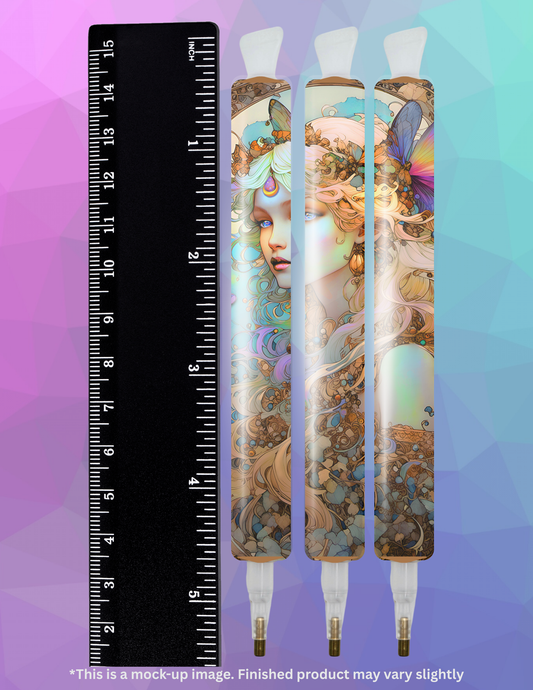 Blue Eyes and Butterflies by ©T.S. Larking Diamond Painting Pen