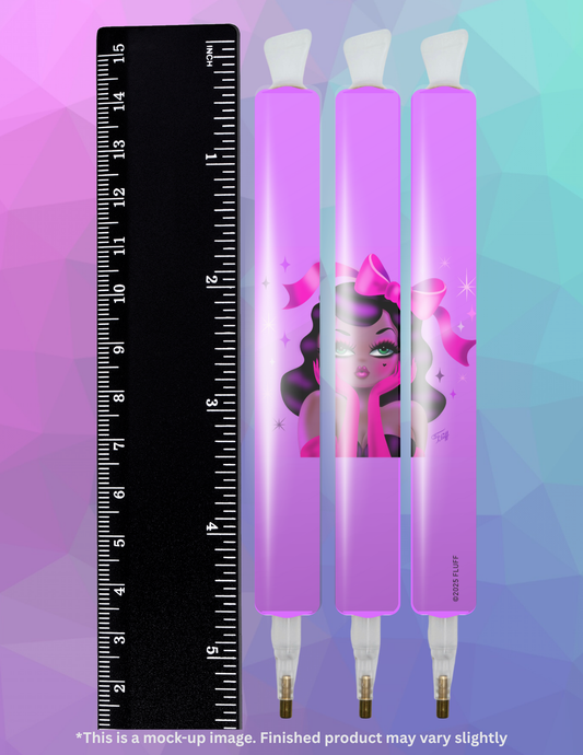 Glamour Doll on Violet by ©Miss Fluff Diamond Painting Pen