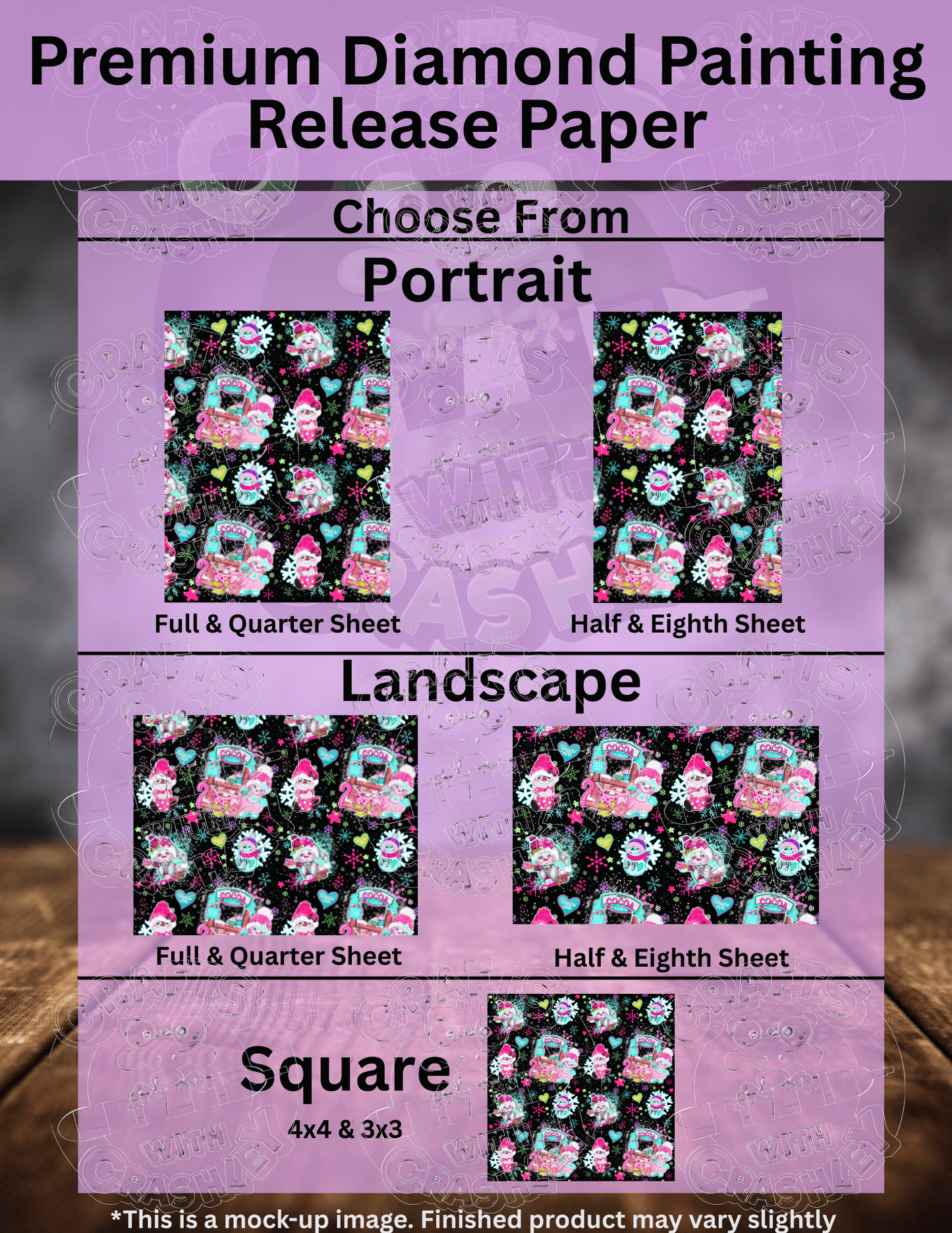 "Colorful Snowman Pattern" by ©Sheena Pike Premium Accessories for Diamond Painting