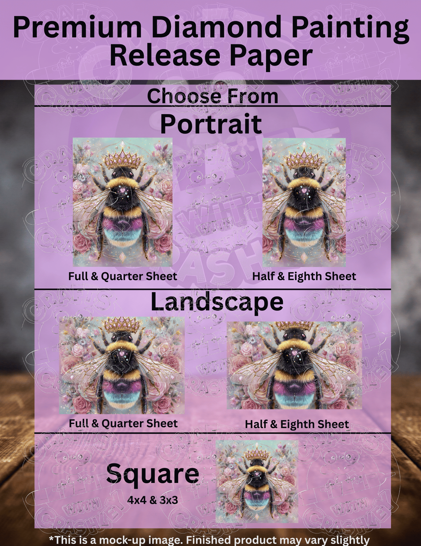 "Her Majesty Bee" by ©Cocomarshmallow Premium Accessories for Diamond Painting