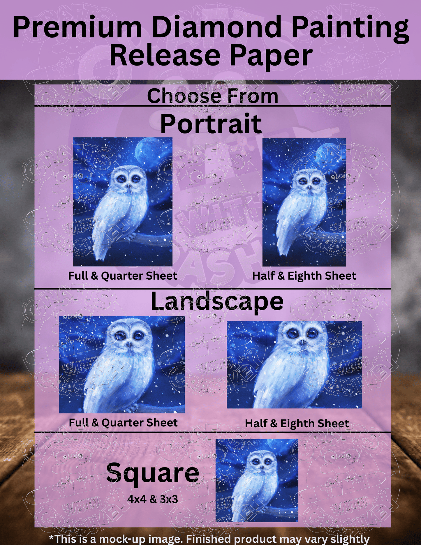 "Snowy Owl" by ©Aria Illustration Premium Accessories for Diamond Painting