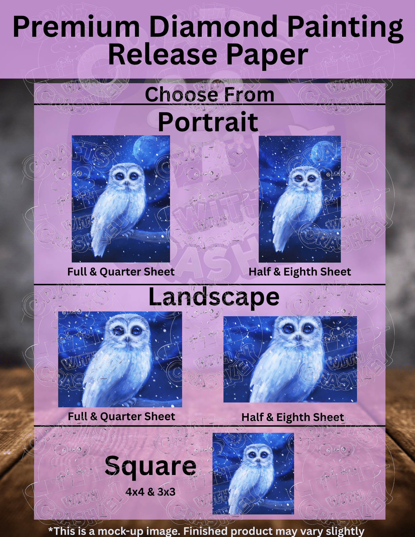 "Snowy Owl" by ©Aria Illustration Premium Accessories for Diamond Painting