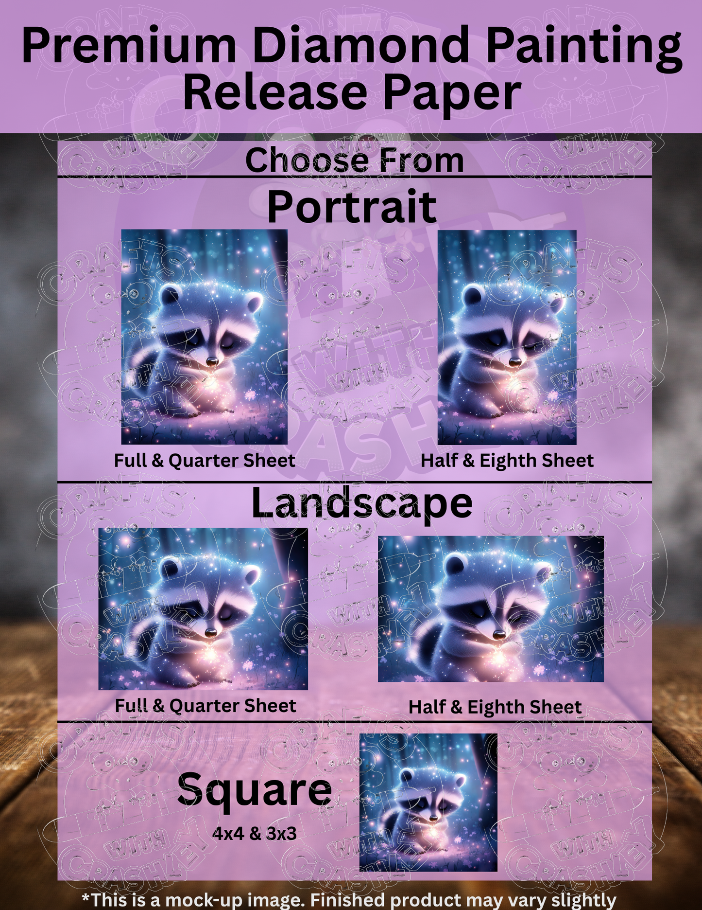 "Cutie Raccoon" by ©Cocomarshmallow Premium Accessories for Diamond Painting