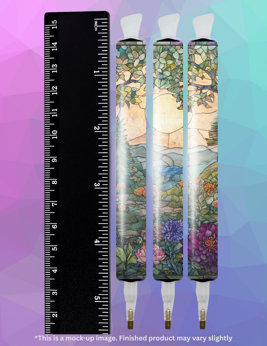 Stained Glass Garden by ©Claudia McKinney Diamond Painting Pen