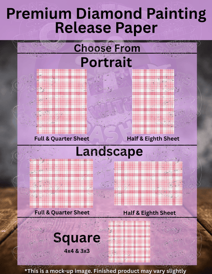 "Pink Plaid" by ©Sara Anne Creations Premium Accessories for Diamond Painting