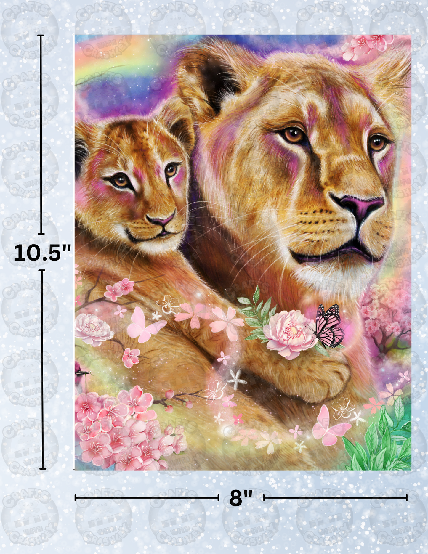 "Spring Breeze Lions" by ©Sheena Pike Decorative Diamond Painting Release Papers