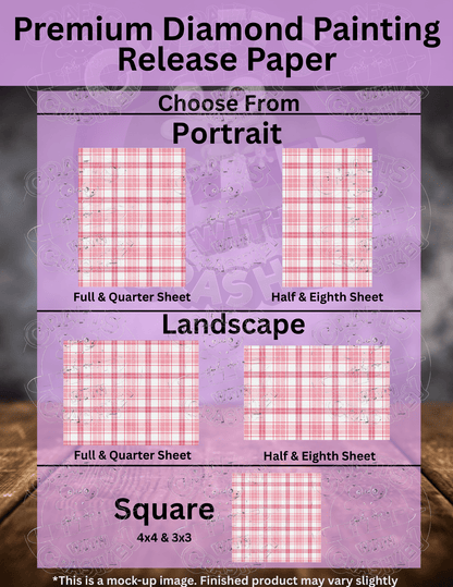 "Pink Plaid" by ©Sara Anne Creations Premium Accessories for Diamond Painting