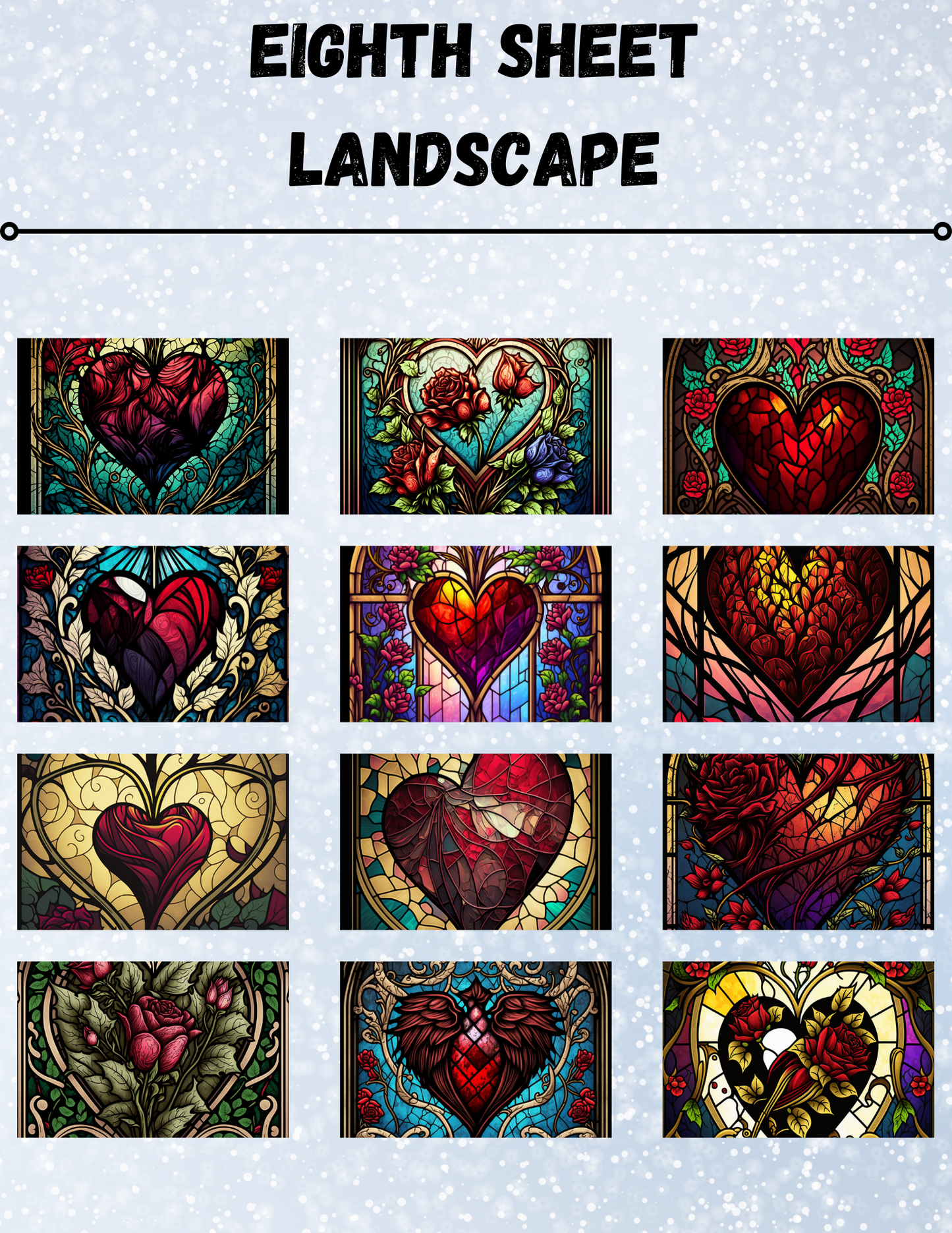 "Glass Love" Decorative Diamond Painting Release Paper