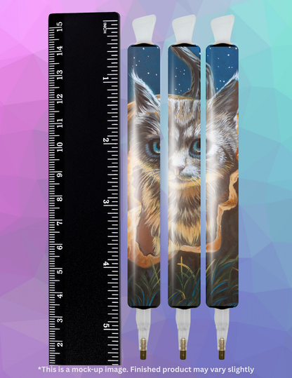 Hungry Halloween Kitten by ©Dakota Daetwiler Diamond Painting Pen