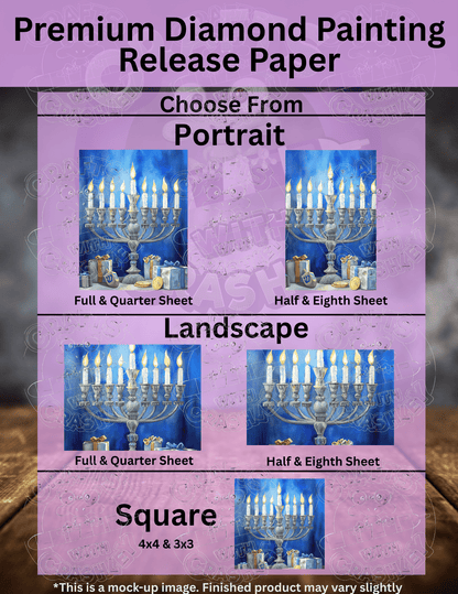 "Festival of Lights The Hanukkah Menorah and Gifts" by ©Auclair Studio Premium Accessories for Diamond Painting