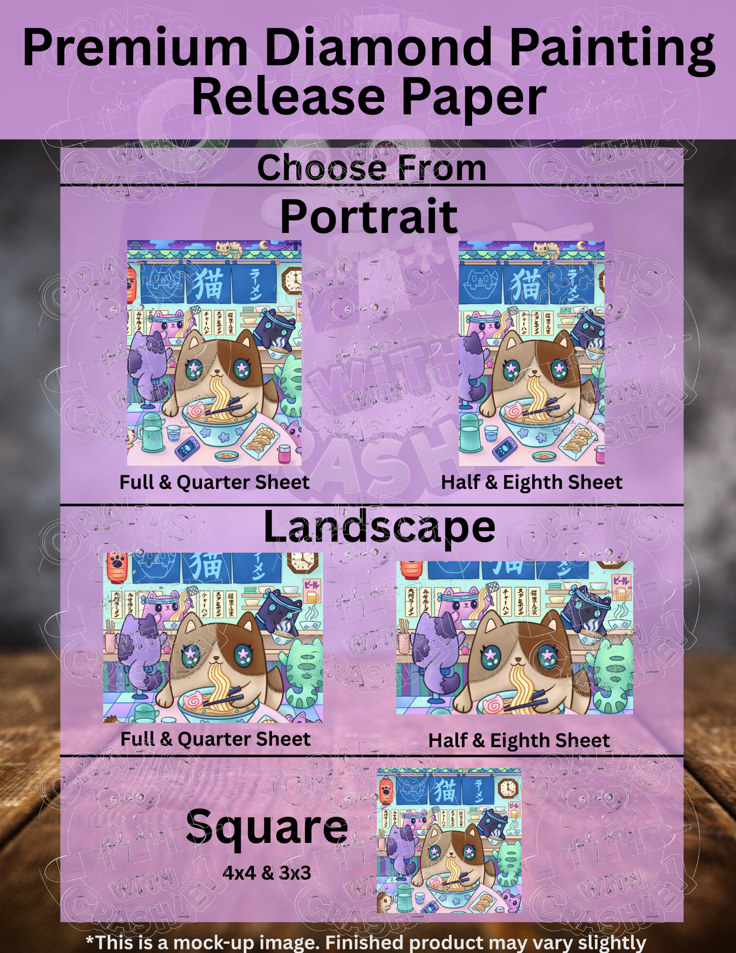 "Neko Ramen" by ©Jeremiah Ketner Premium Accessories for Diamond Painting