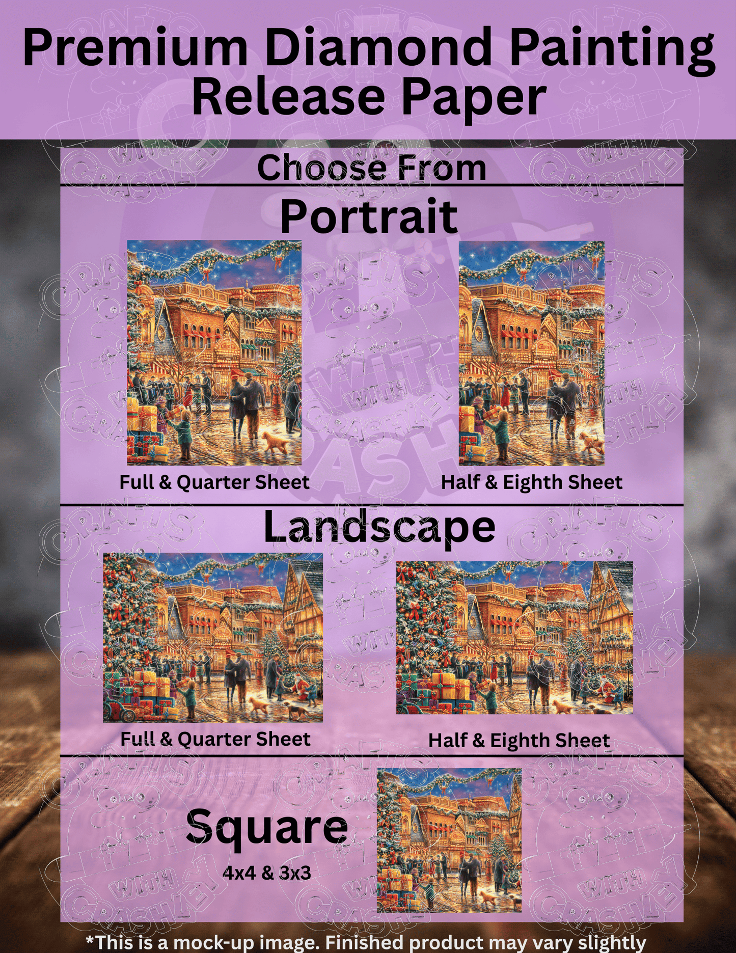 "Christmas at Town Square" by ©Chuck Pinson Premium Accessories for Diamond Painting