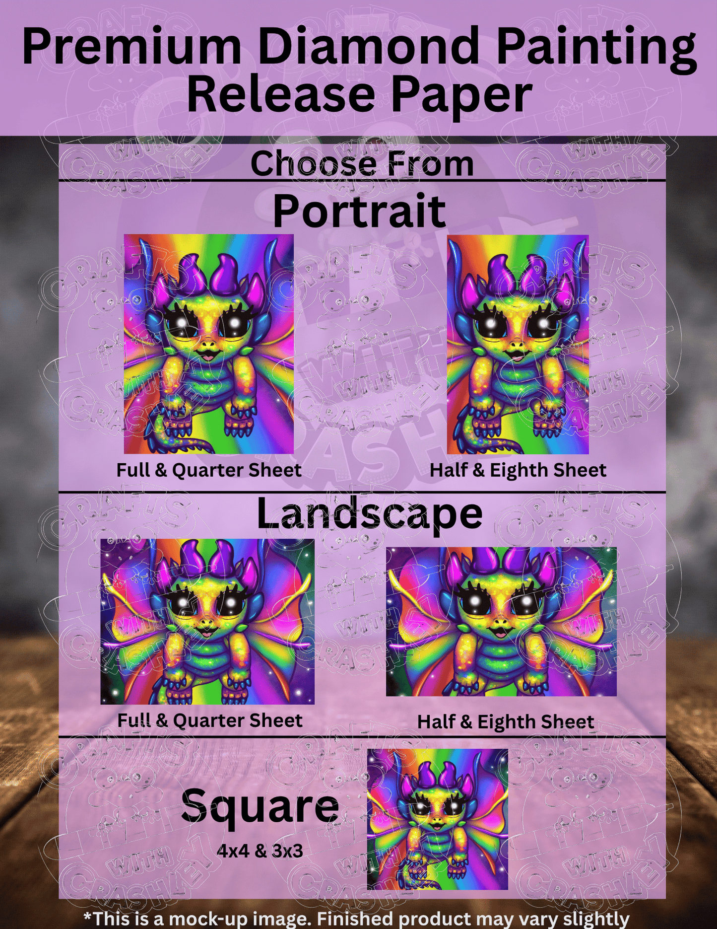 "Rainbow Dragon" by ©Emma Casey Premium Accessories for Diamond Painting