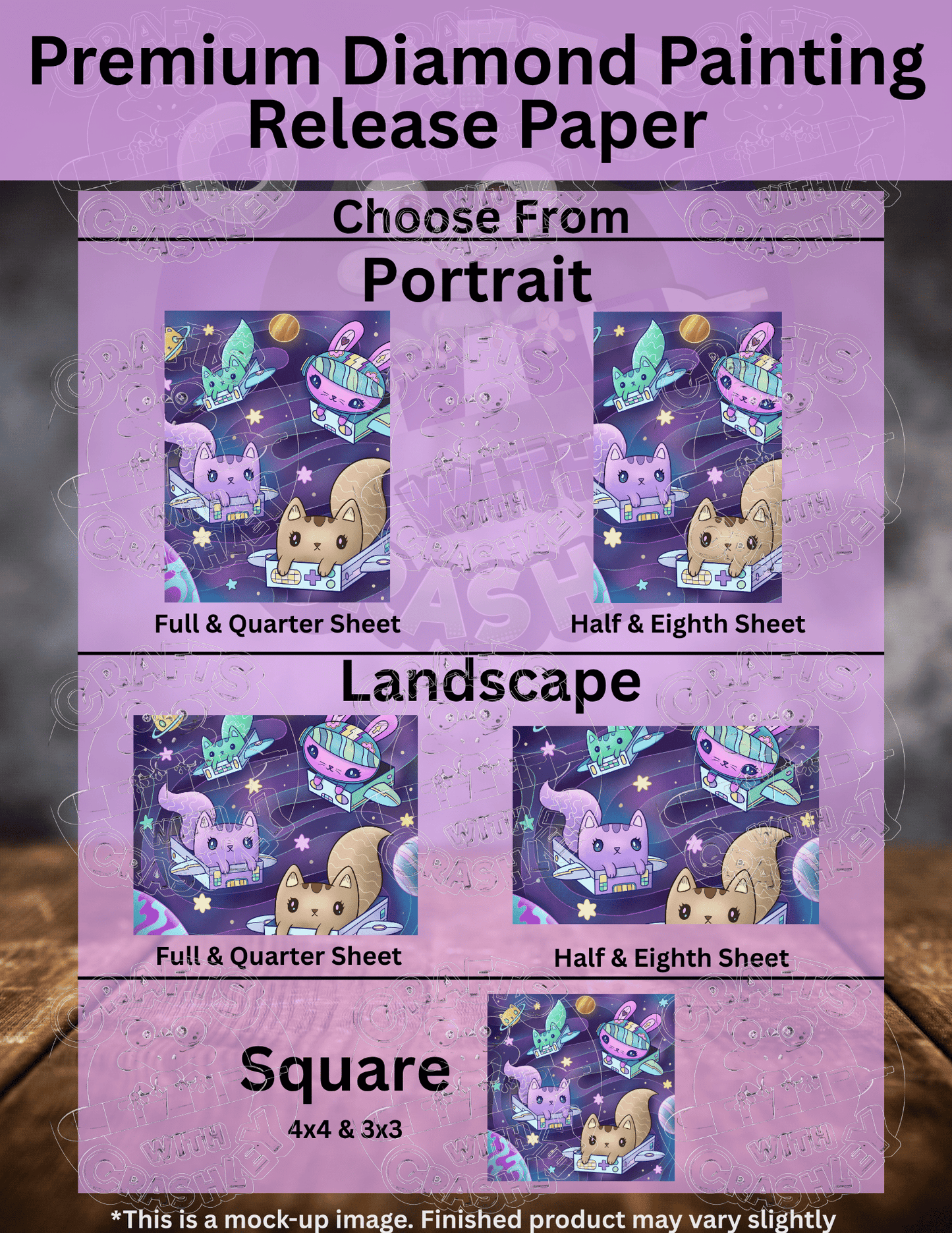 "Space Bunny Box Cats" by ©Jeremiah Ketner Premium Accessories for Diamond Painting