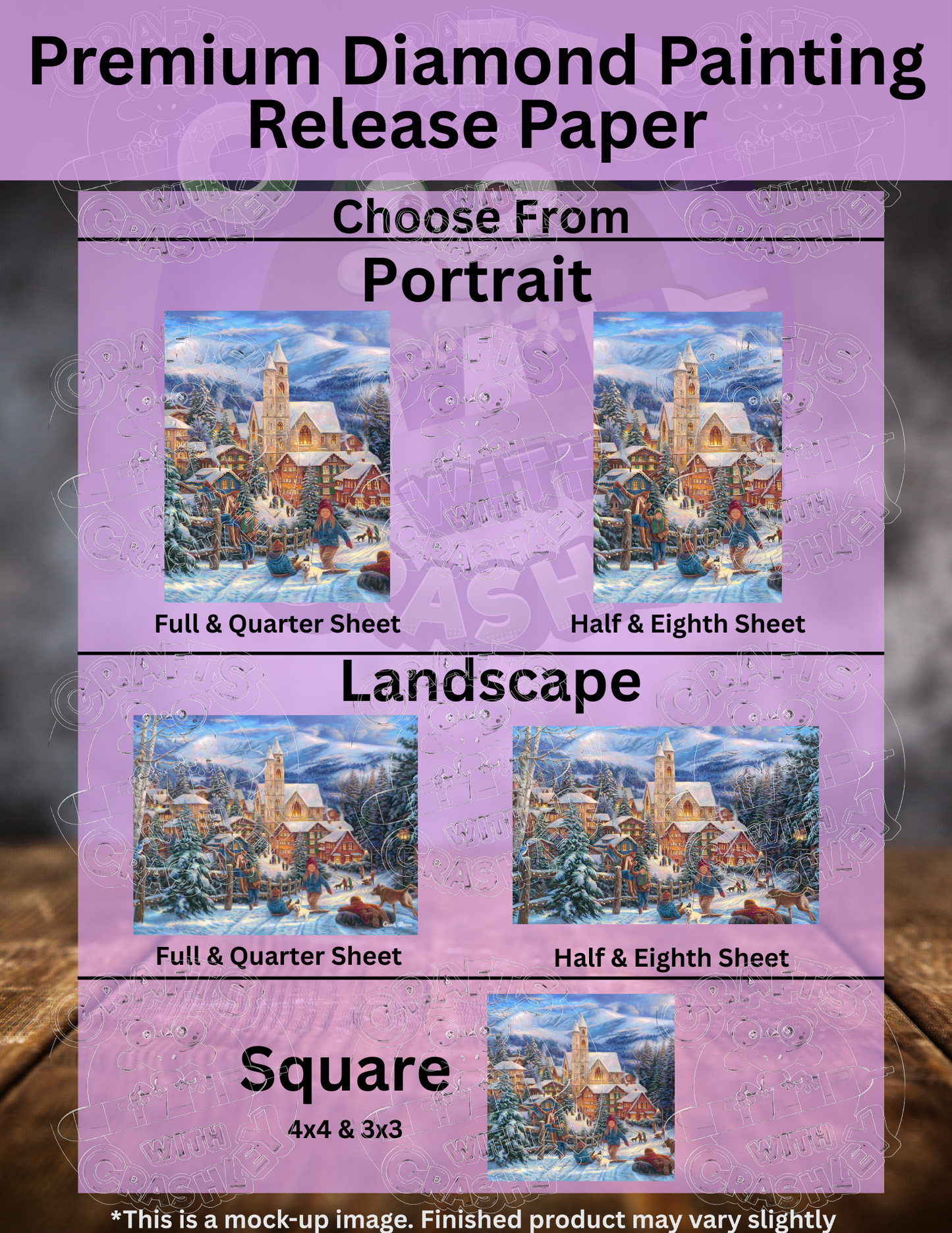 "Sledding to Town" by ©Chuck Pinson Premium Accessories for Diamond Painting