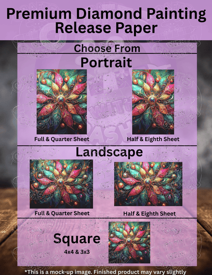 "Poinsettia Christmas Ornament" by ©Peggy Collins Premium Accessories for Diamond Painting