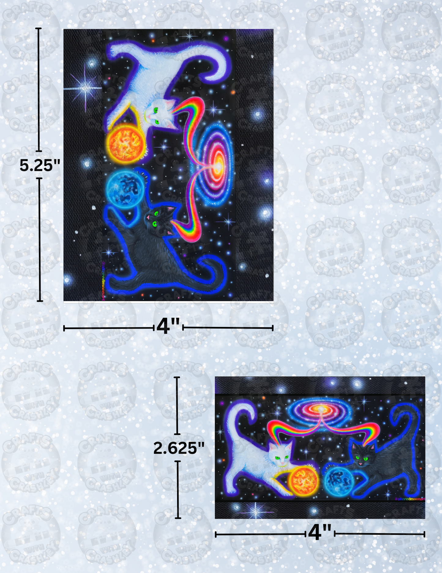 "Cosmic Kitties" by Becca Tindol Decorative Diamond Painting Release Papers