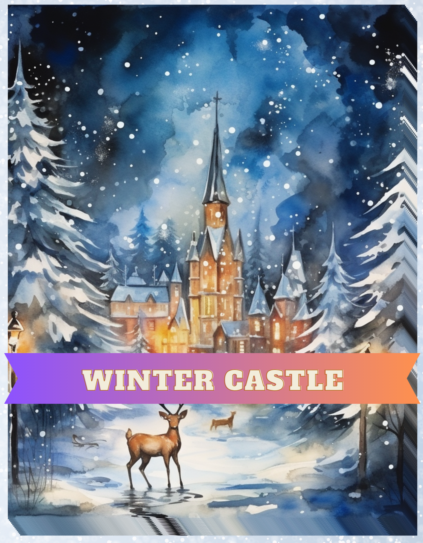 "Winter Castle" Decorative Diamond Painting Release Papers