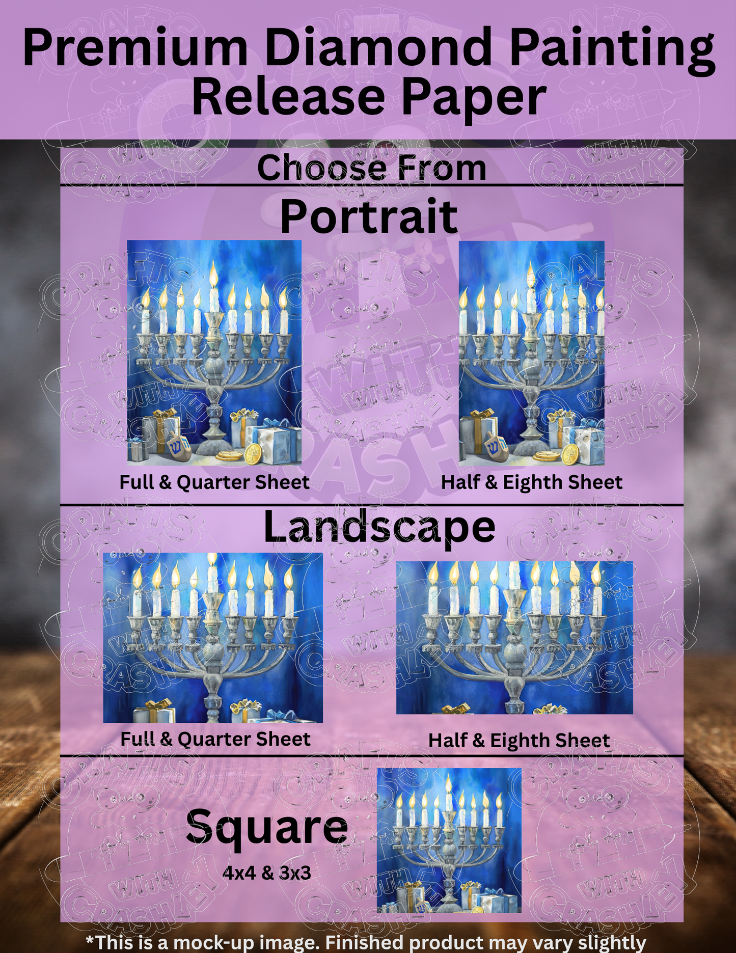 "Festival of Lights The Hanukkah Menorah and Gifts" by ©Auclair Studio Premium Accessories for Diamond Painting