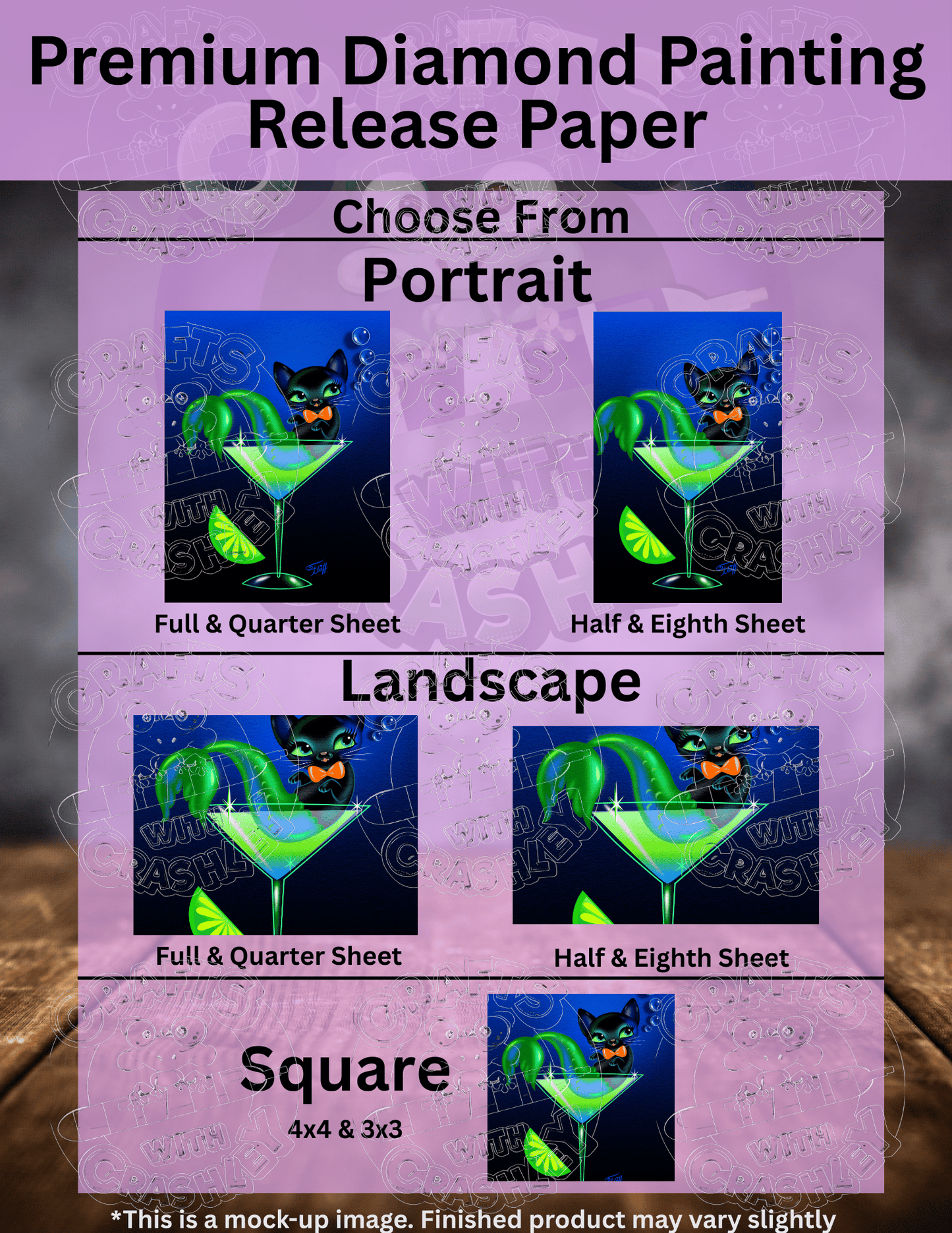 "Merkitty Kitty Martini" by ©Miss Fluff Premium Accessories for Diamond Painting