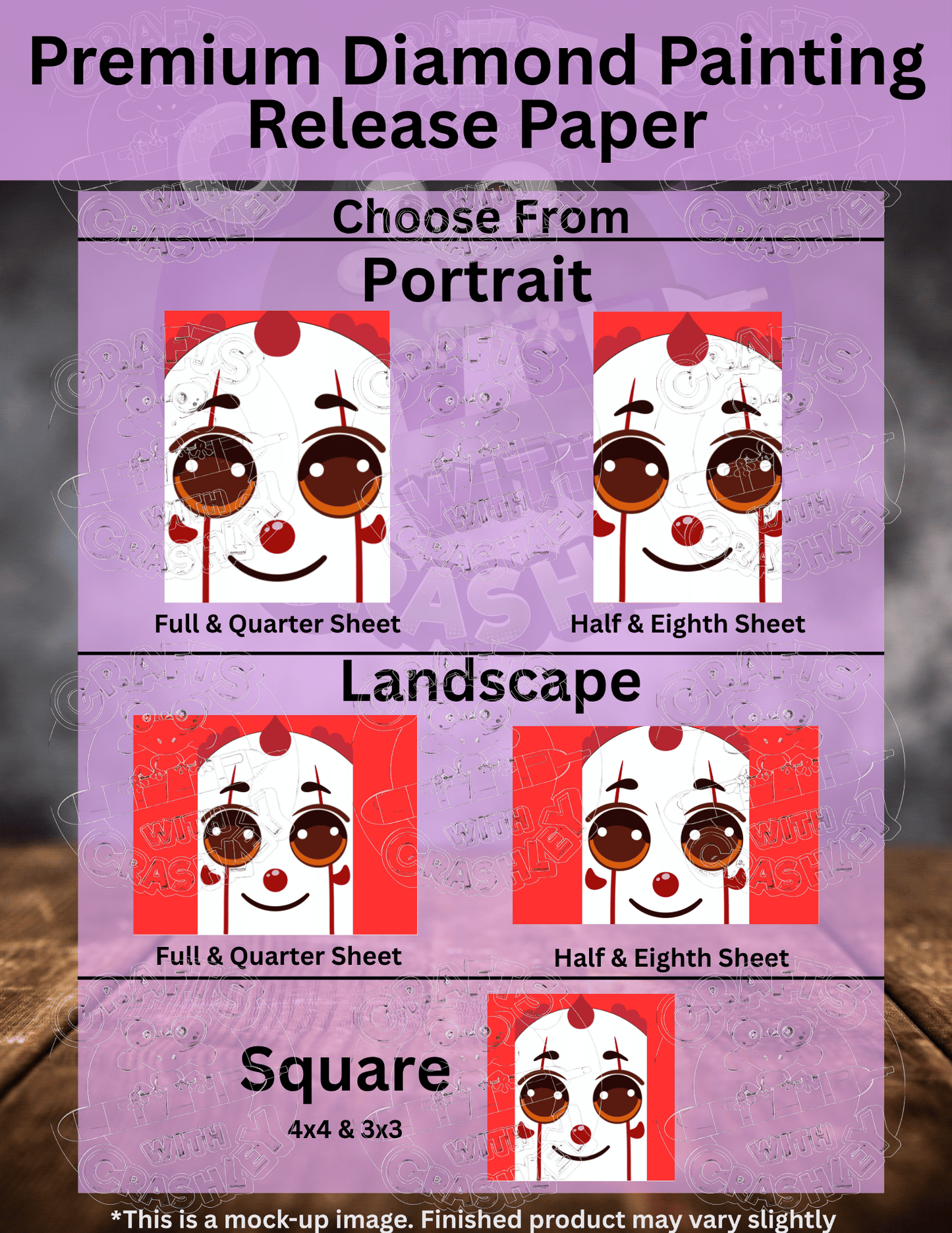 "Clown Mask" by ©Mrs Coffee Premium Accessories for Diamond Painting