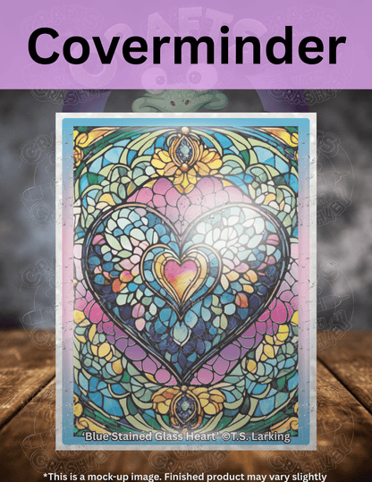 "Blue Stained Glass Heart" by ©T.S. Larking Premium Accessories for Diamond Painting