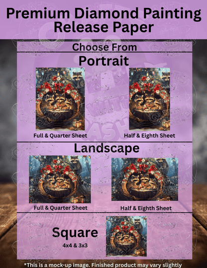 "Raccoon Christmas" by ©Claudia McKinney Premium Accessories for Diamond Painting