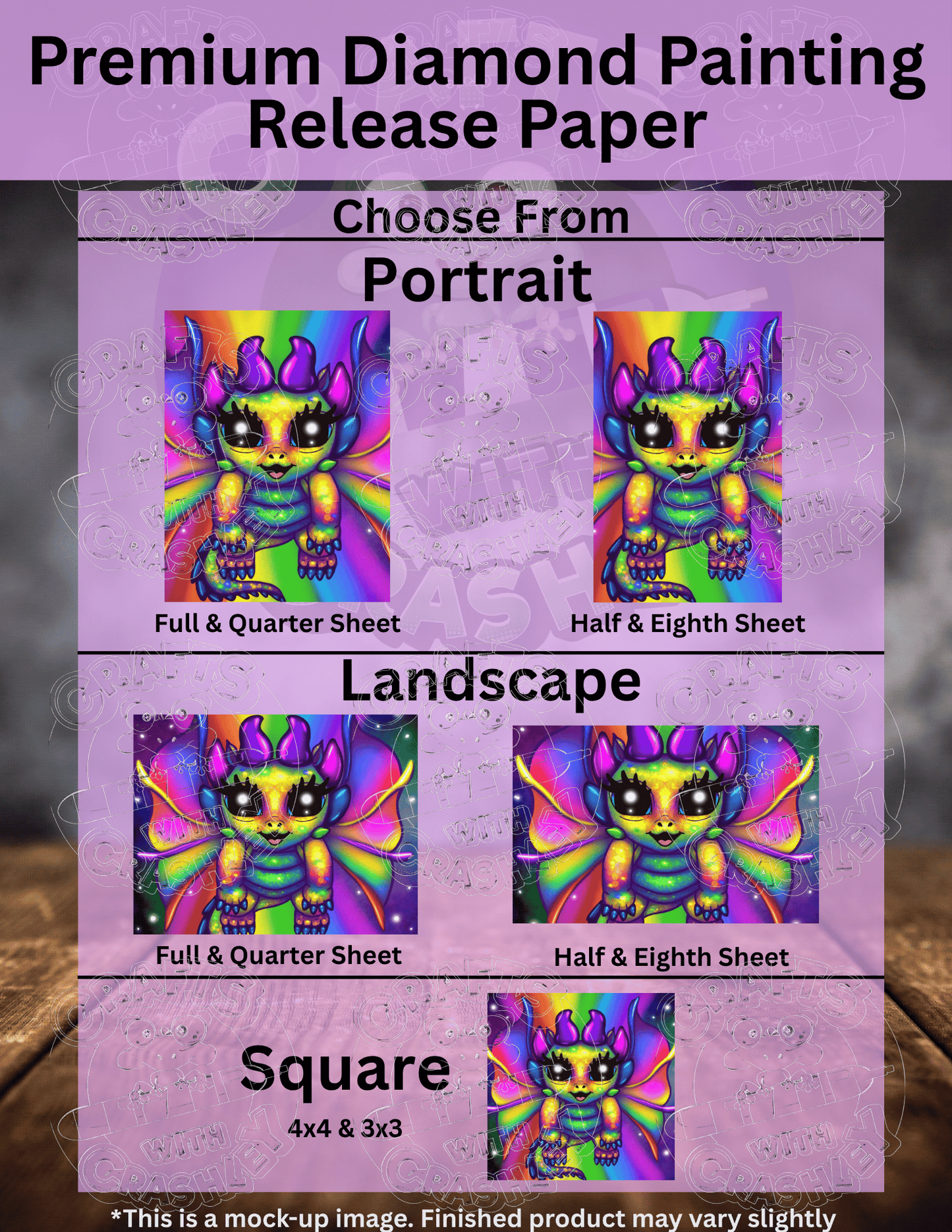 "Rainbow Dragon" by ©Emma Casey Premium Accessories for Diamond Painting