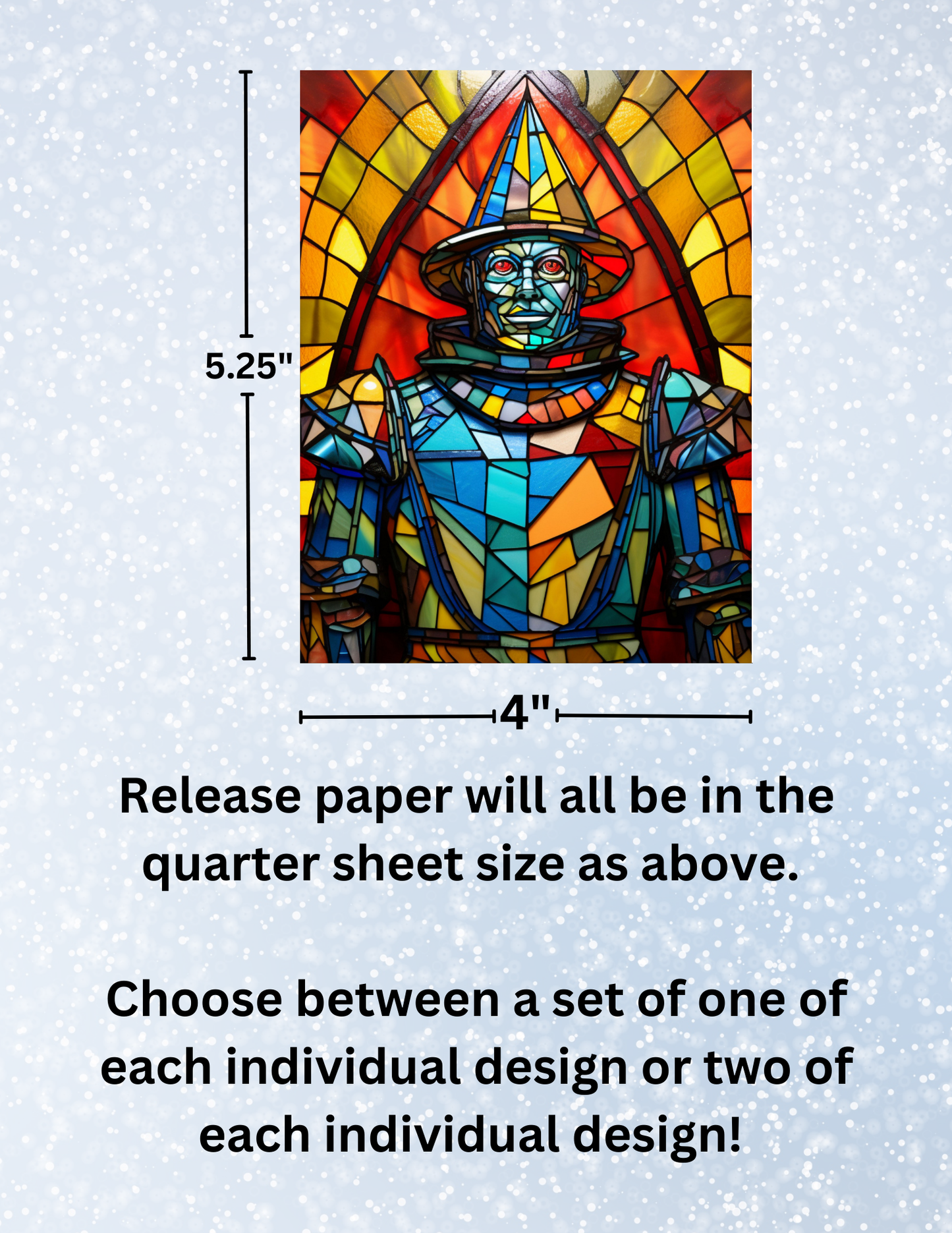 "Stained Glass Oz" Premium Diamond Painting Release Papers